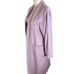 HELENE BERMAN Volume Sleeve Long Wool Blend Coat In Lilac Photo 2