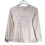 Rae Dunn  Coffee Please Crew Neck Pullover Sweater in Soft Pink Photo 28