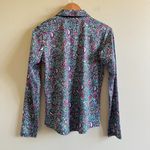 SanSoleil SolShine Foil Print Long Sleeve Mock Golf Sun Shirts Top Size S Pink Photo 2