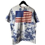Urban Outfitters American Flag T Shirt Vintage 90s White Blue Large L Made In USA Graphic Tee Photo 0