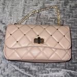 Badgley Mischka Crossbody Bag Taupe Studded Diamond Quilt New With Tags Photo 3