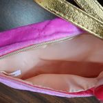 Ipsy Pink Quilted Velvet Pouch Zippered Cosmetic Bag Toiletries Makeup Bag Photo 4