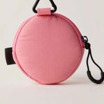 NWOT FREE PEOPLE FP ESSENTIALS ONLY Pink ROSE Round Pouch with Clip Photo 1