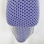 Topshop Geometric Knit Short Sleeve Bodycon Mini Dress Blue White Black Size 4 Photo 12