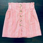 FAVLUX Boutique Brand  Fashion Pink & White Striped High-Waisted Pencil Skirt | L Photo 0