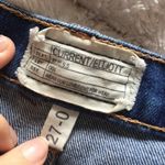 Current/Elliott Benett Destory Wash The Stiletto Distressed Jeans Photo 10