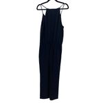 Joie  Jumpsuit Womens Large Black Polyester Halter Straps Pockets Wide Leg Photo 5