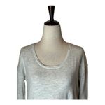 Madewell  Gray Scoop Neck Long Sleeve Knit High Low Sweater Top Size XXS Photo 4