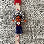 Native American Colorful Beaded Pendant Blue Photo 3