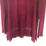 potter's pot  NEW size Large red tunic top lace long sleeve Photo 1
