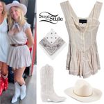 Vanessa Mooney  Elisabeth Bustier Romper Dress Mini Ivory XS NWT Photo 15