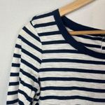 Splendid Navy Blue & White Button Back Cerine Long Sleeve T-Shirt S Photo 3
