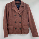 GAP Wool Blend vintage Y2k wool Peacoat Jacket Rust Colored size 6 Purple Photo 0