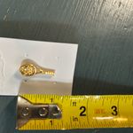 Source Unknown Gold-Tone Tennis Racket Brooch/Pin with Rhinestone Ball Photo 2