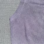 Free People FP Beach Light Purple Sleeveless Crop Top Sweater Vest Linen Size M Photo 2
