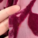 Cacique Purple Floral Silk Blend Long Sleeve Mesh Sheer Button-Up Shirt Size 26 Photo 4