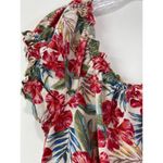 American Eagle Cotton Linen Floral Cropped Off the Shoulder Floral Top Size M Photo 4