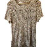 CAbi Sorbet Pullover Short Sleeve Open-Knit Sweater Women's Medium Photo 0