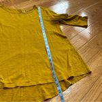 Loft  Mustard Yellow 100% Cotton 3/4 Sleeve Tee A-line body Sz Medium Photo 4