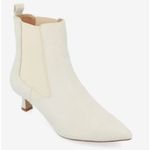 Journee Collection  Chelsea Comfort Booties Size 9 Ivory Ankle Boots Photo 0