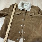 FAVLUX FASHION Women's Corduroy Sherpa Lined Trucker Jacket Tan Penny Lane Photo 5