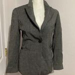 Lafayette 148  Gray Houndstooth Single Breasted Wool Blazer Shoulder Pads 0 Photo 0