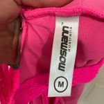 Mosmann Australia Neon Pink One Piece Swimsuit Scoop Neck High Cut Padded Beach Size M Photo 7