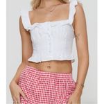 Princess Polly NWT | Isadoria Ruffle Trim Cotton & Linen Tank | Size 0 Photo 0