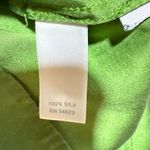 Banana Republic Vintage  S Silk Cap Sleeve Top Green Pleated Front‎ Satin Mod Y2K Photo 5