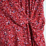 Lands’ End Dress Red White Blue Patriotic Stars Sleeveless Faux Wrap Size L Size L Photo 3