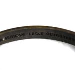 American Eagle NWT  3pc Brass Tone/Leather/Camo Cord 5" Unisex Bangle Bracelet Photo 4