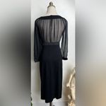 Alberta Ferretti Black Bodycon Pencil Cocktail Holiday Party Dress Size 4 Photo 10