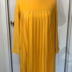 Anthropologie Rachel Parcell  yellow pleated long sleeve dress XS summer vacation Photo 1