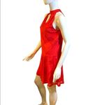 Waverly Grey Halter Keyhole Floral Chiffon Red Mini Dress Medium Photo 4