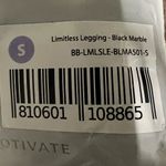 Buffbunny NWT‎  Limitless Black Marble Leggings Women’s Size Smalll Photo 3