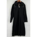 DarcChic Black Gothic Duster Coat Long Sleeve Lace Up Corset Style Hooded 3XL Size undefined Photo 1