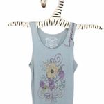 new Project e Vintage ❃ Floral Graphic Tank ❃ Baby Blue with Embroidery ❃ Large Photo 9