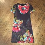 Trina Turk  Natasha Flower PrintFaille A-line dress Photo 1
