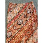 Boutique NWT-  Orange & Coral Paisley Floral Maxi Skirt One Size Photo 1