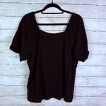Lane Bryant Blouson Sleeve Top Black Size 18/20 Photo 2