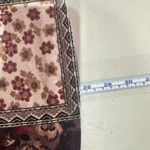 Cocomo Floral Bandana Print 3/4 Sleeve Mock‎ Neck Blouse Medium Boho Patchwork Brown Photo 5