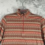 Woolrich Shirt Womens Medium Orange Brown Southwestern Aztec 1/4 Zip Sweater Photo 4