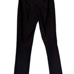 Cache Navy Pant with Metal Chain Enamel Belt Stretch 2" Waist Band Flare Leg Photo 5