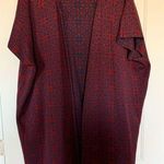 Cost Plus World Market Women’s Oversized Dark Blue and Red Duster Sweater Size undefined Photo 0