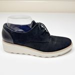 Clarks Sharon Crystal Women's Black Leather Flats Oxford Shoes Size 7.5 Comfort Photo 2