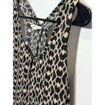 Pink Rose Pink‎ Rose Leopard Print Racerback Tank Top Women's Large Button Front Casual Photo 1