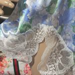 Oscar de la Renta  Lingerie Blue and Green Floral Shorts Photo 1