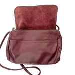 Vintage Made in USA Maroon Leather Crossbody Bag Photo 4