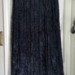 Vintage 90s crushed velvet burnout maxi skirt Blue Size M Photo 0