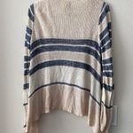 Absolutely Abs lately Striped Beige and Blue Women's Sweater Photo 3